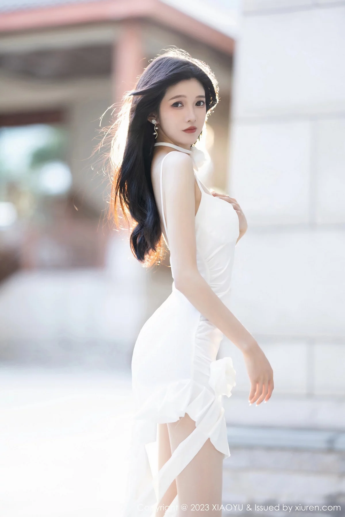 [XiaoYu画语界]Vol.1171_模特程程程白色吊带裙+性感黑色轻透情趣服秀苗条身材诱惑写真83P